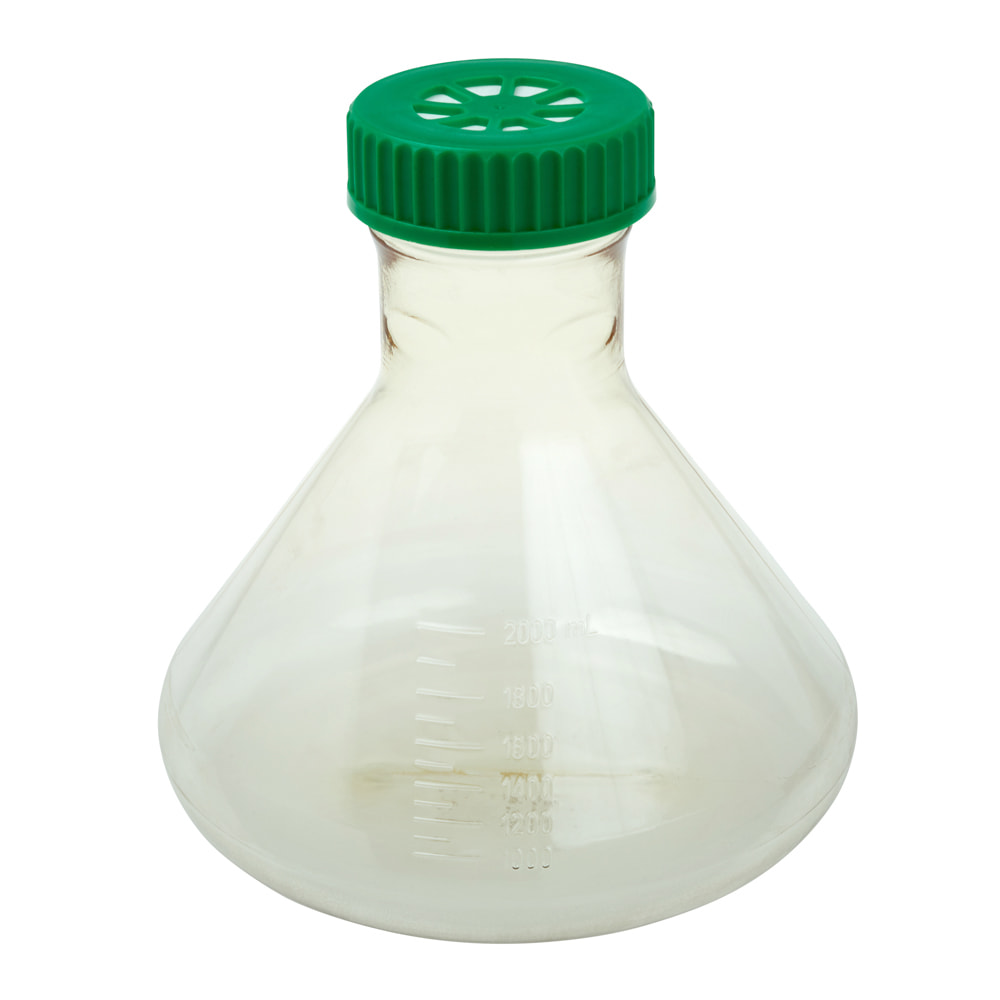 CELLTREAT 2L Fernbach Flask, Vent Cap, Plain Bottom, Sterile, 1 per Bag, 6 per Case